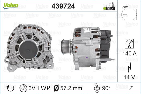 Valeo 439724 - Alternator autospares.lv