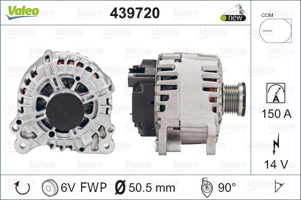 Valeo 439720 - Alternator autospares.lv