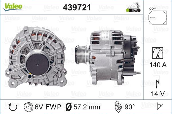 Valeo 439721 - Alternator autospares.lv