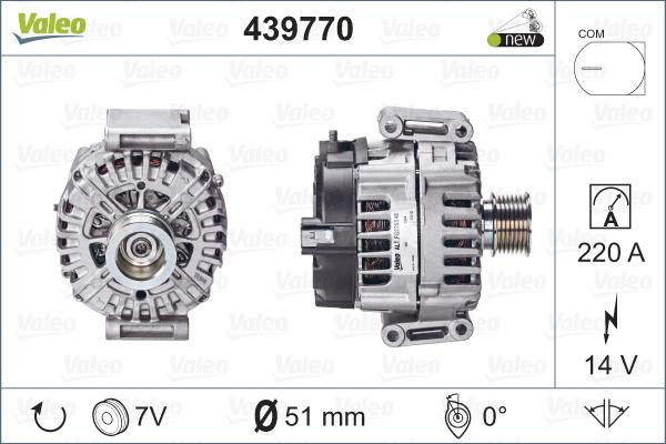 Valeo 439770 - Alternator autospares.lv