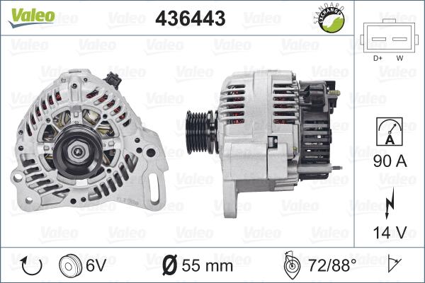 Valeo 436443 - Alternator autospares.lv