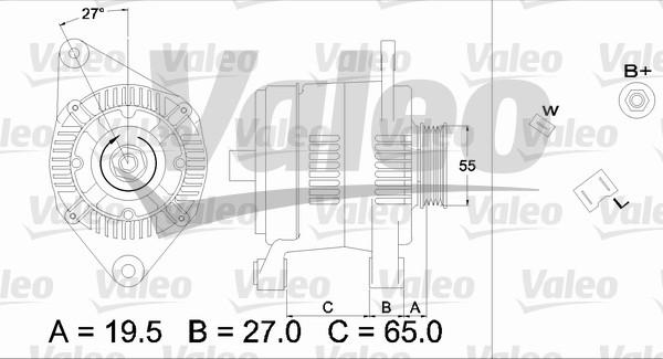 Valeo 436447 - Alternator autospares.lv