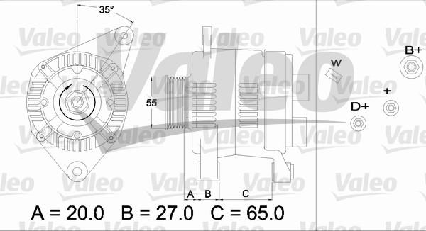 Valeo 436465 - Alternator autospares.lv