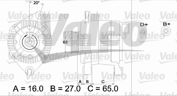 Valeo 436475 - Alternator autospares.lv