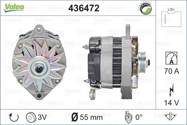 Valeo 436472 - Alternator autospares.lv