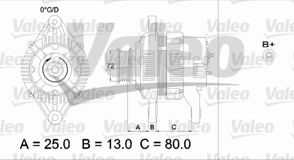 Valeo 436545 - Alternator autospares.lv