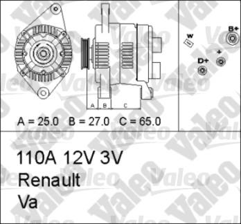 Valeo 436649 - Alternator autospares.lv