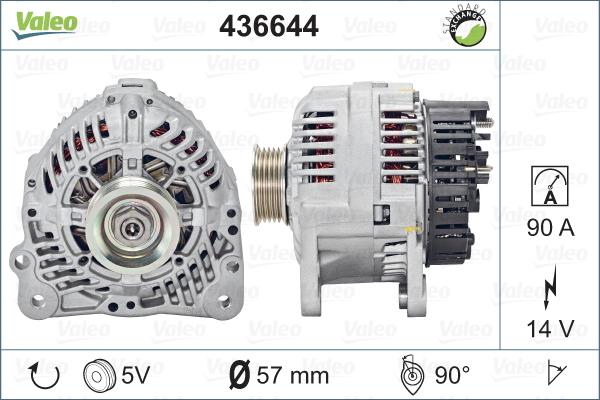 Valeo 436644 - Alternator autospares.lv