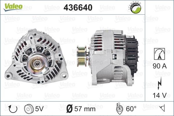 Valeo 436640 - Alternator autospares.lv