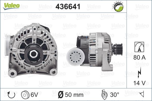 Valeo 436641 - Alternator autospares.lv