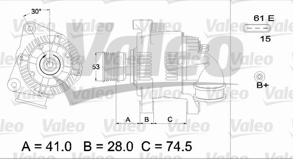 Valeo 436655 - Alternator autospares.lv