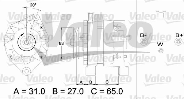 Valeo 436651 - Alternator autospares.lv
