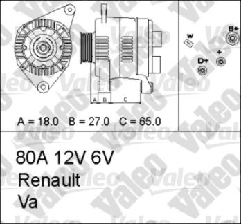 Valeo 436661 - Alternator autospares.lv