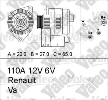 Valeo 436662 - Alternator autospares.lv