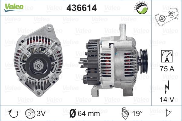 Valeo 436614 - Alternator autospares.lv