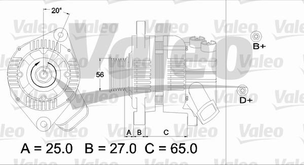 Valeo 436612 - Alternator autospares.lv