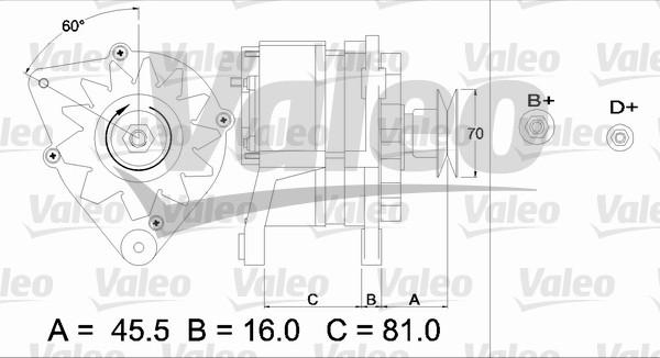 Valeo 436631 - Alternator autospares.lv