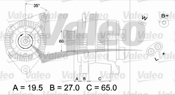 Valeo 436637 - Alternator autospares.lv