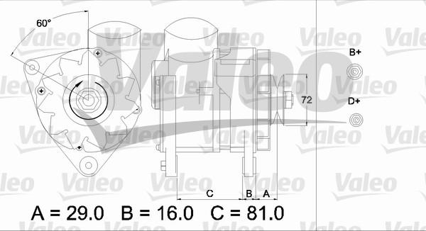 Valeo 436622 - Alternator autospares.lv