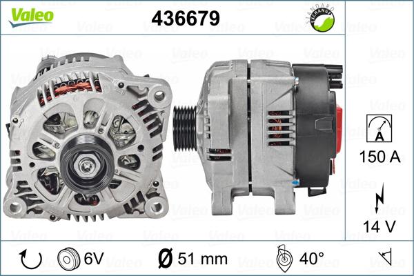 Valeo 436679 - Alternator autospares.lv