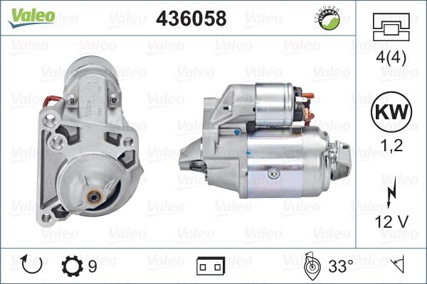 Valeo 436058 - Starter autospares.lv