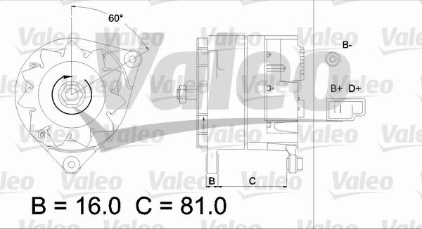 Valeo 436166 - Alternator autospares.lv