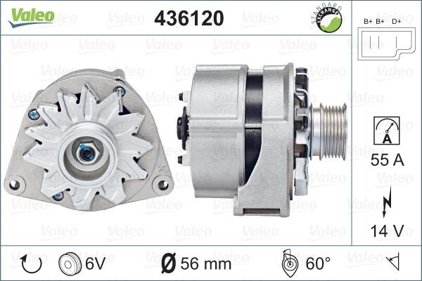 Valeo 436120 - Alternator autospares.lv