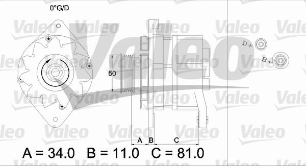 Valeo 436301 - Alternator autospares.lv