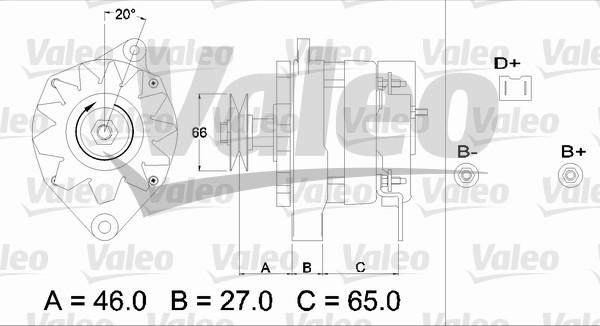 Valeo 436308 - Alternator autospares.lv