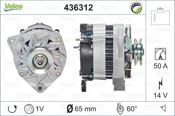 Valeo 436312 - Alternator autospares.lv