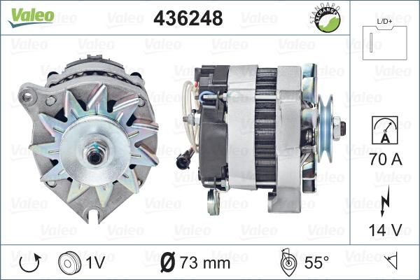 Valeo 436248 - Alternator autospares.lv