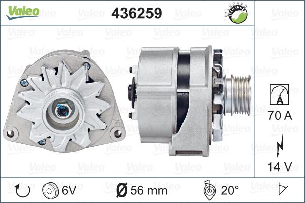 Valeo 436259 - Alternator autospares.lv