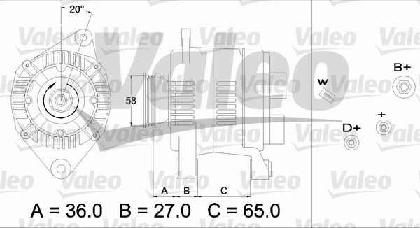Valeo 436284 - Alternator autospares.lv