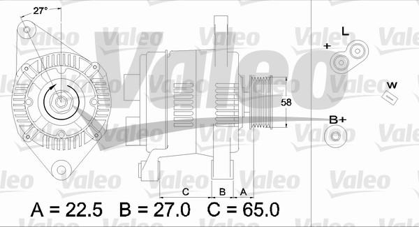 Valeo 436283 - Alternator autospares.lv