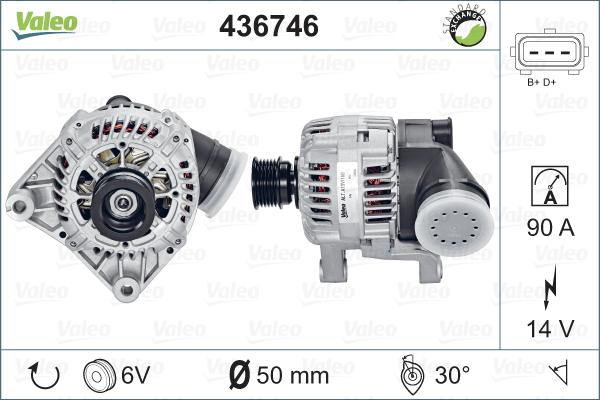 Valeo 436746 - Alternator autospares.lv