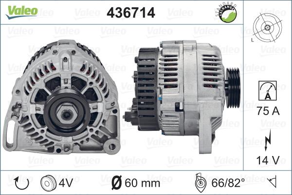 Valeo 436714 - Alternator autospares.lv