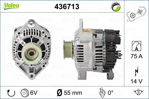 Valeo 436713 - Alternator autospares.lv