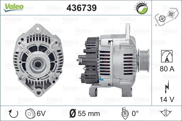 Valeo 436739 - Alternator autospares.lv