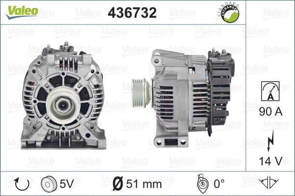 Valeo 436732 - Alternator autospares.lv