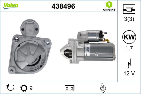 Valeo 438496 - Starter autospares.lv