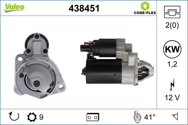 Valeo 438451 - Starter autospares.lv