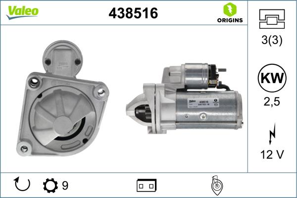 Valeo 438516 - Starter autospares.lv