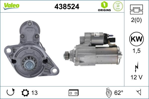 Valeo 438524 - Starter autospares.lv