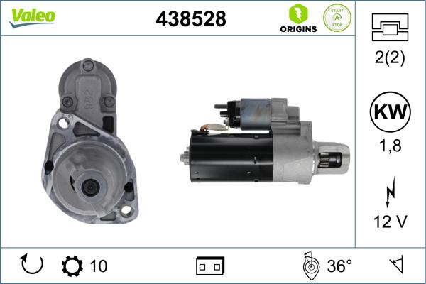 Valeo 438528 - Starter autospares.lv