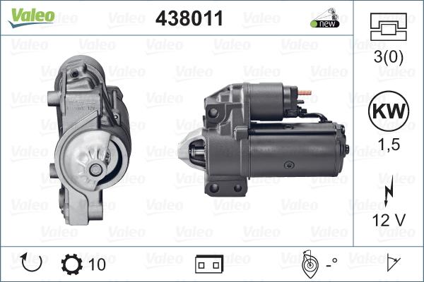 Valeo 438011 - Starter autospares.lv