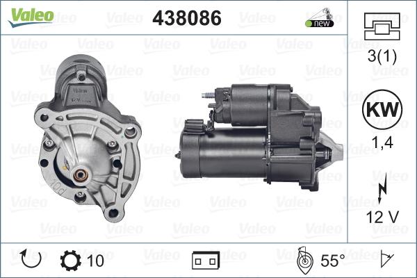 Valeo 438086 - Starter autospares.lv