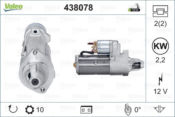 Valeo 438078 - Starter autospares.lv