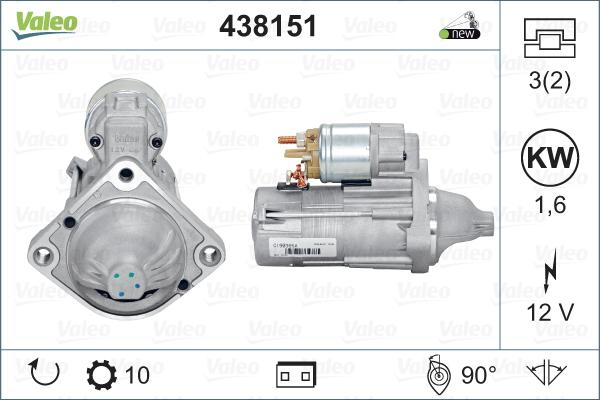 Valeo 438151 - Starter autospares.lv