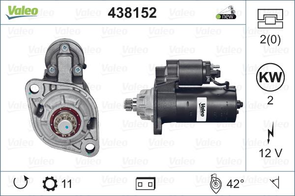 Valeo 438152 - Starter autospares.lv