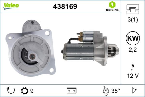 Valeo 438169 - Starter autospares.lv